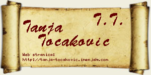 Tanja Točaković vizit kartica